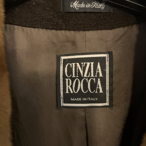 Vintage Womens Long Wool Overcoat with fur trim - Picture 3 of 8